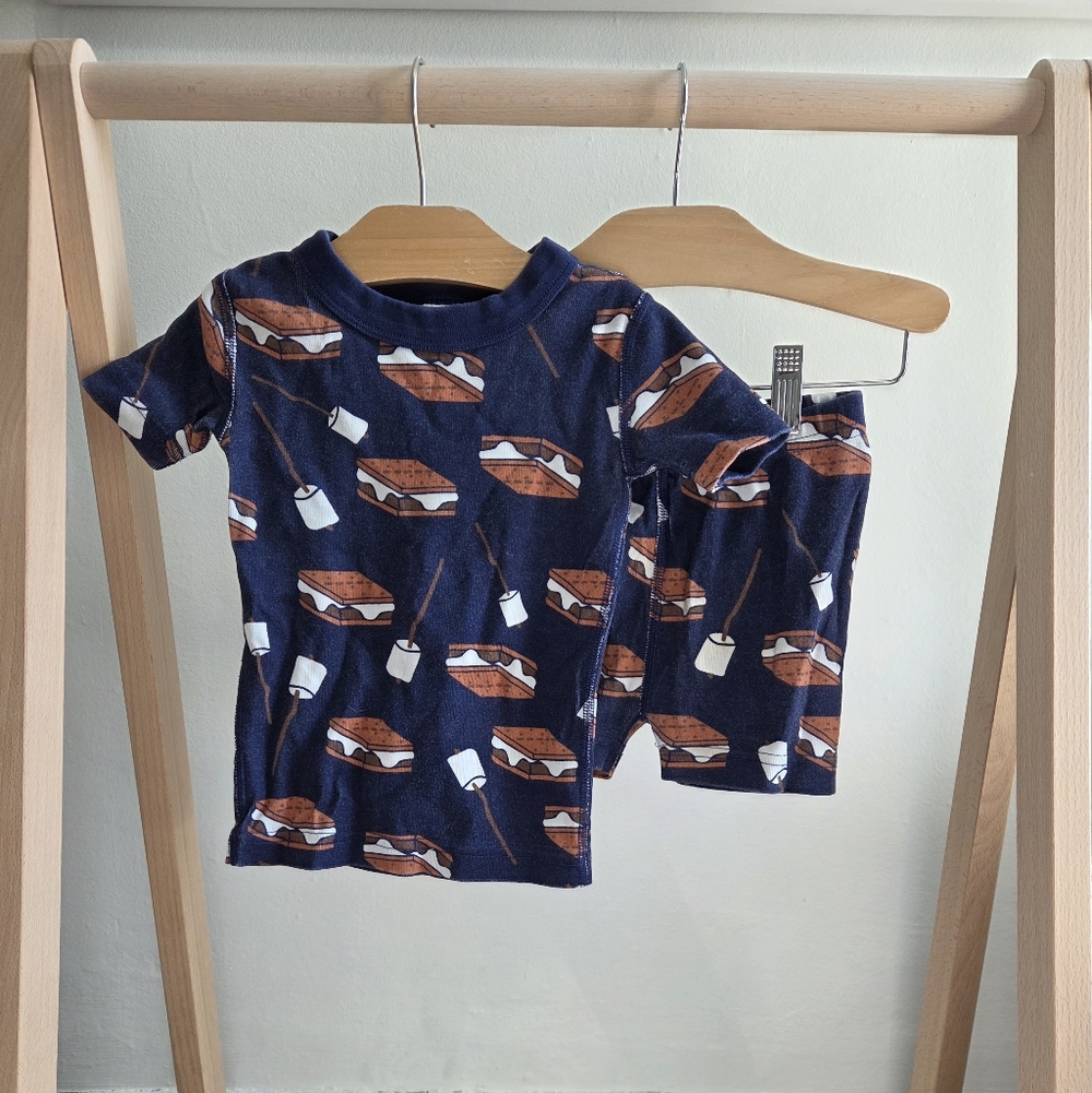Hanna Andersson Navy S'mores Print Pajama Set